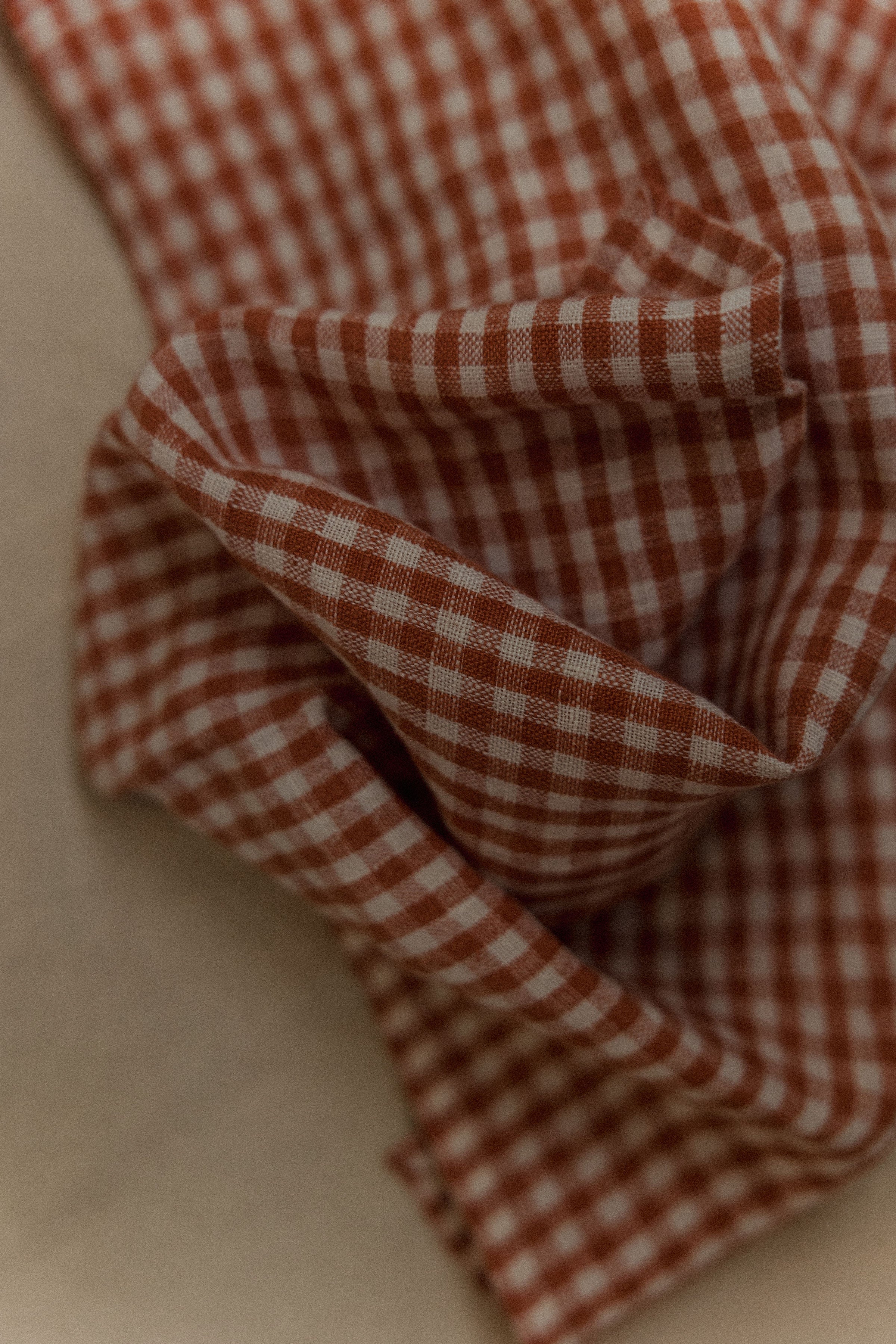 Checkered Linen Kitchen Towel