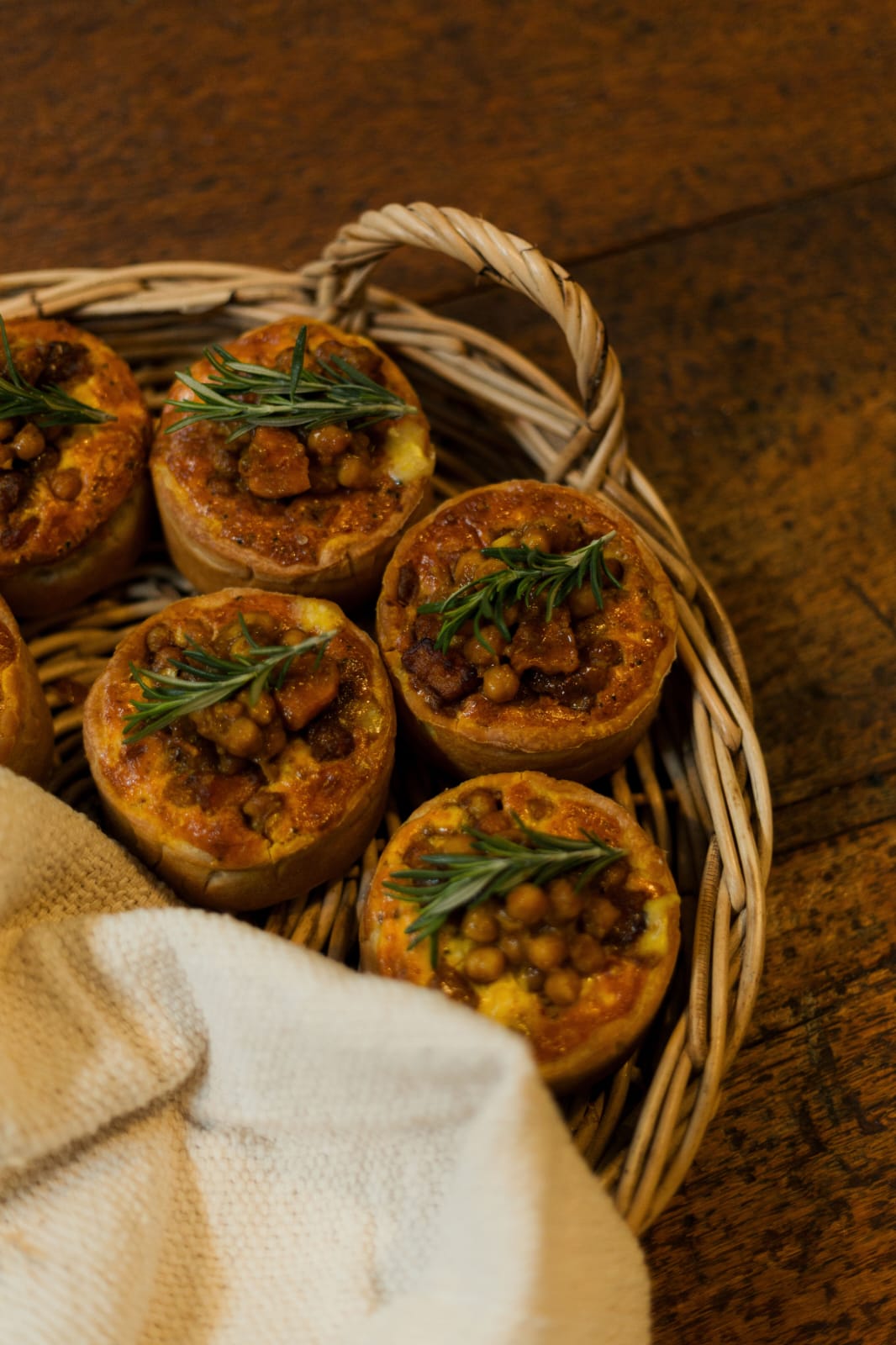 6 x Chickpea, Dhal + Butternut Tartlets