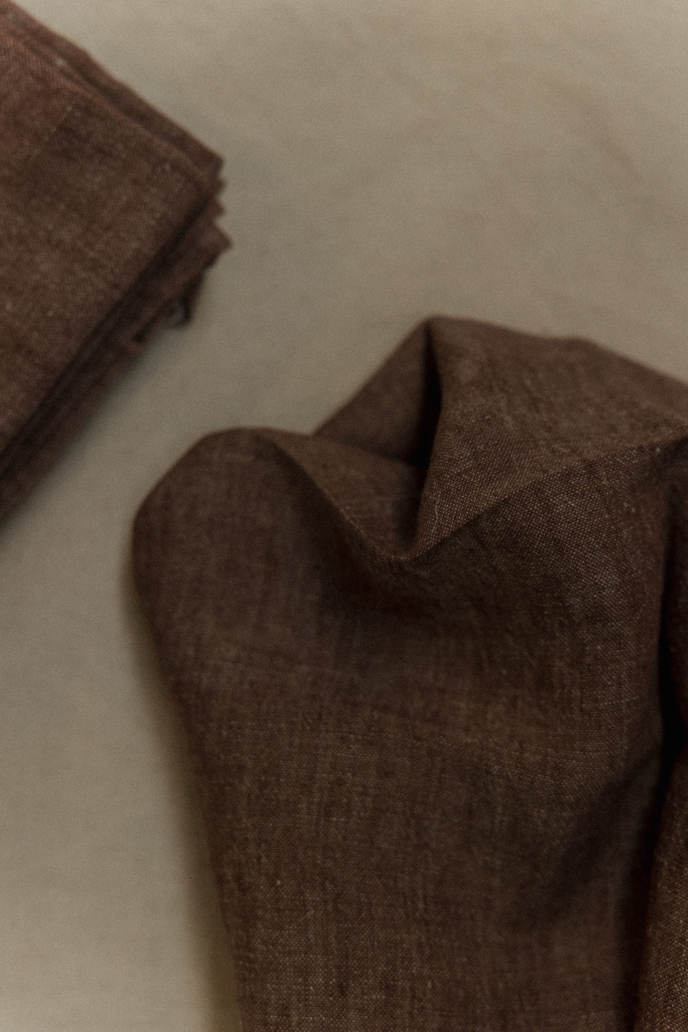 Winter Red Linen Kitchen Towel