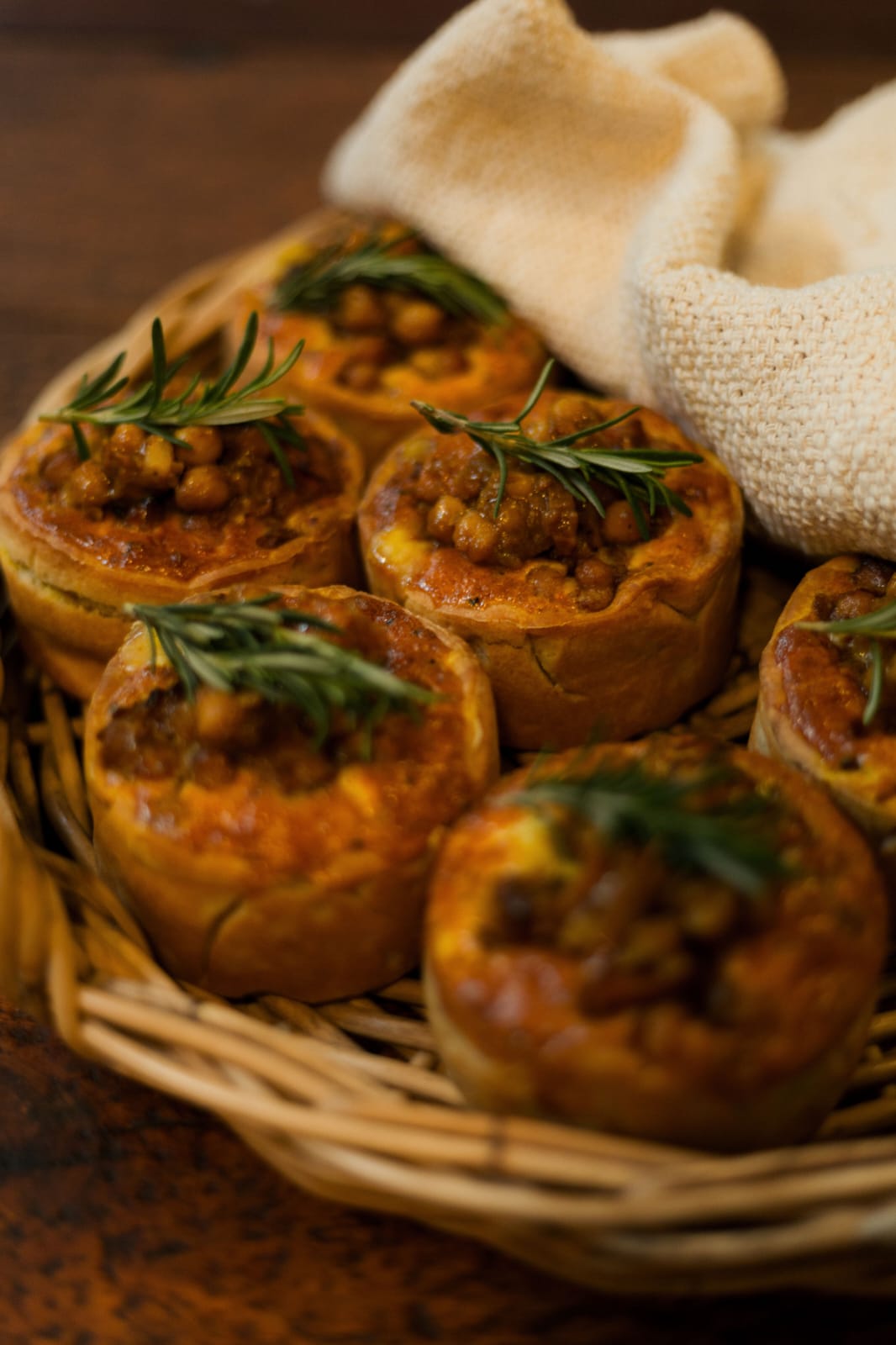 6 x Chickpea, Dhal + Butternut Tartlets
