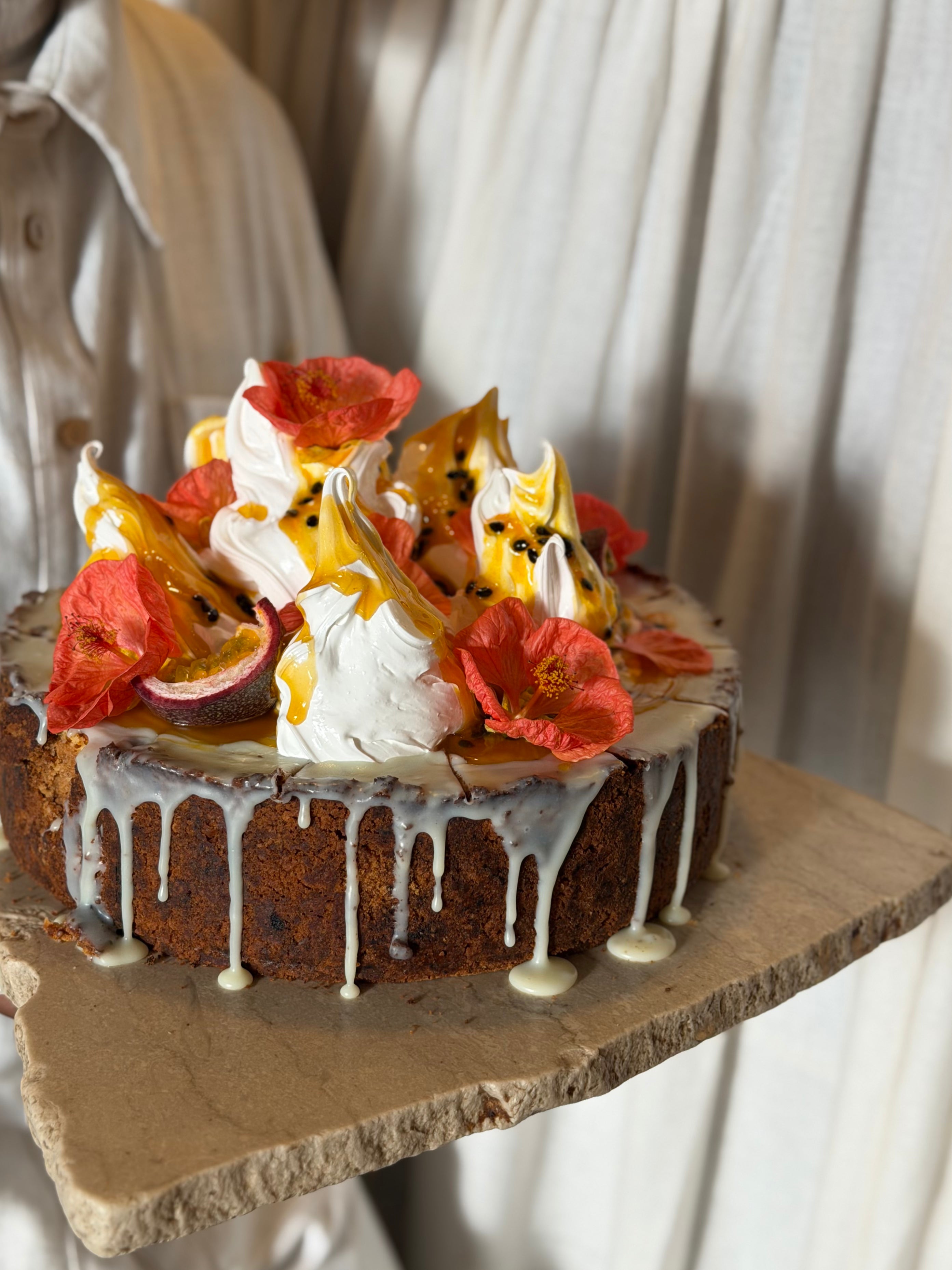 Mango + Granadilla Cheesecake