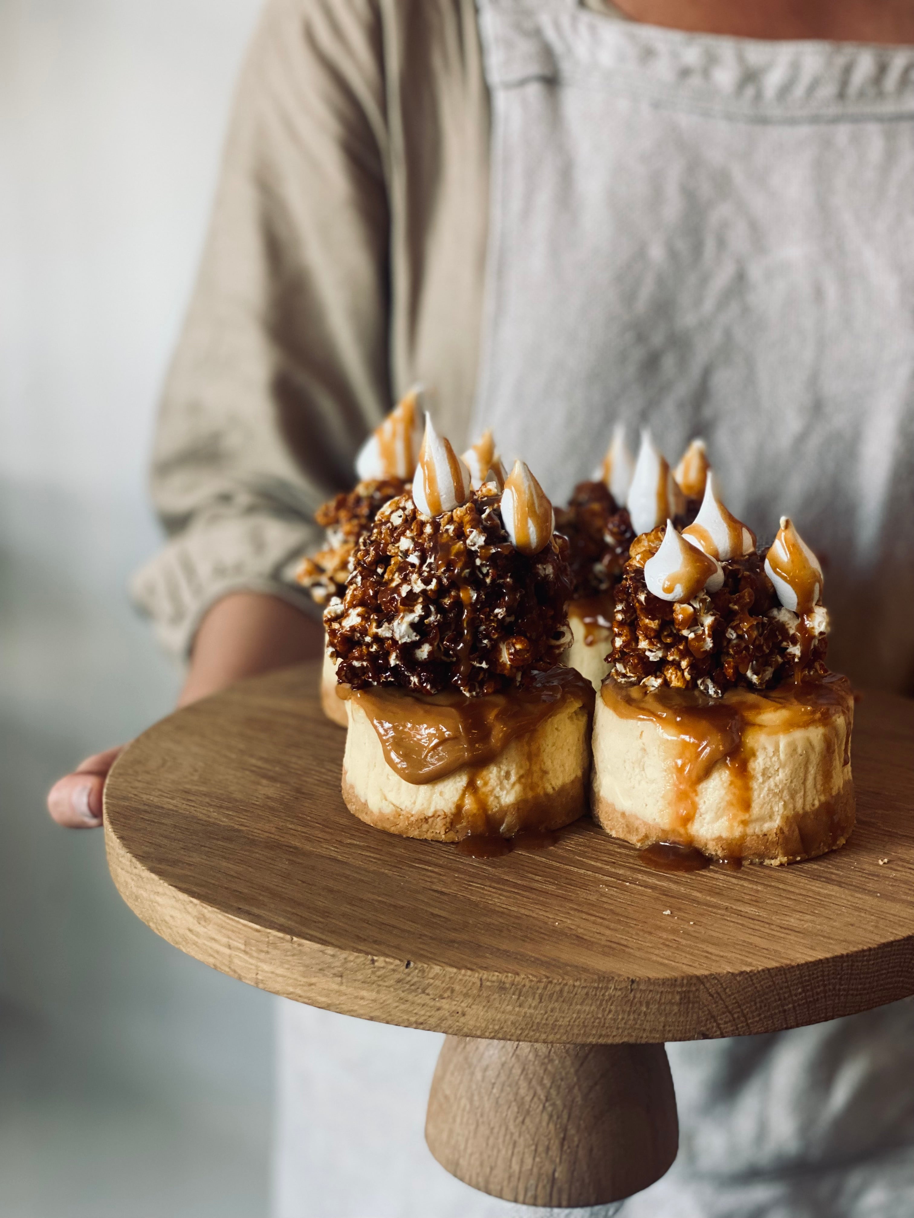 Salted Caramel Popcorn Cheesecake